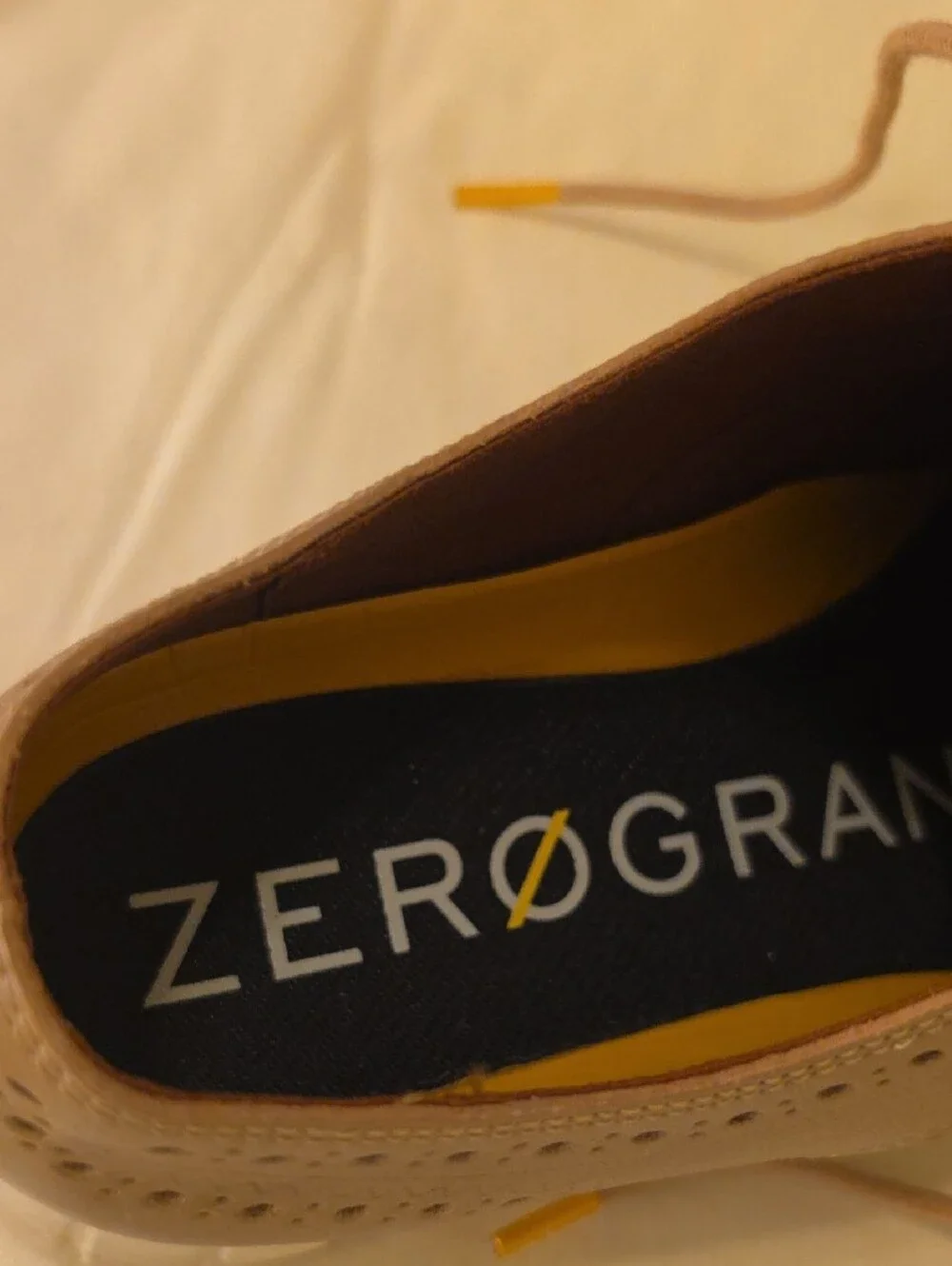 Cole Haan Zero Grand Wingtip Derby in Tan with Lightweight Sole